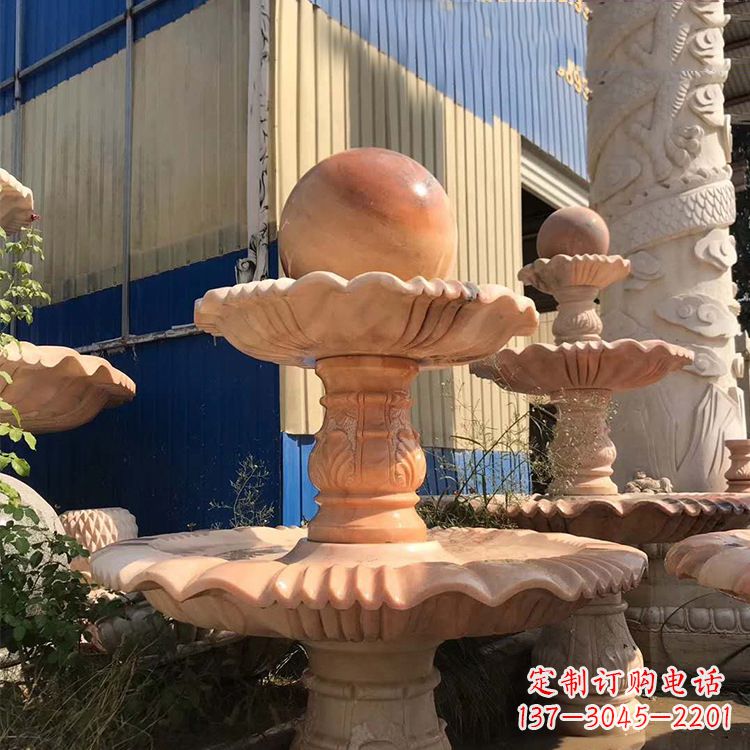 张家口石雕五福临门风水球