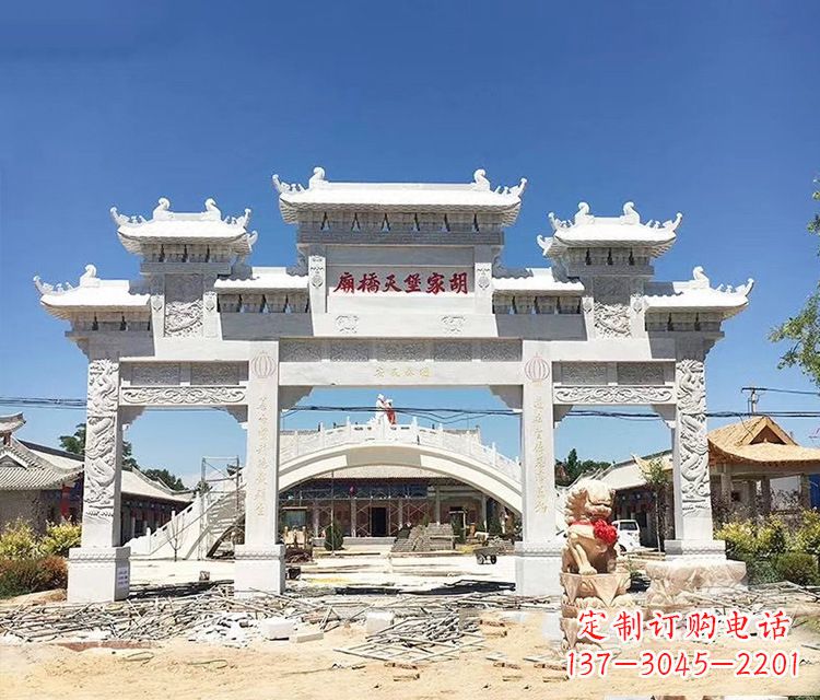 张家口石牌坊的雕刻