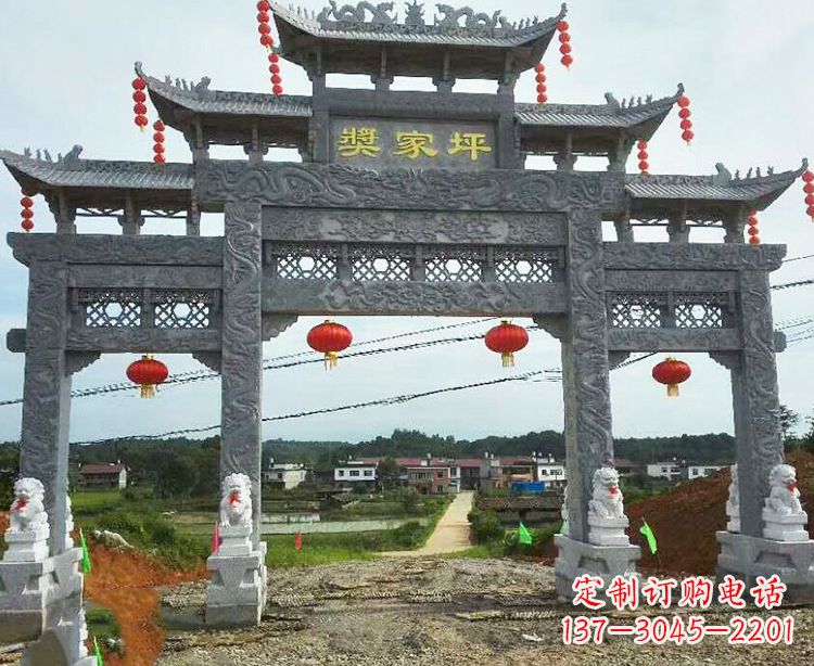 张家口石牌坊石雕