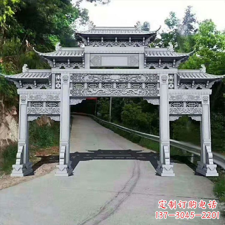 张家口石牌楼青石牌坊