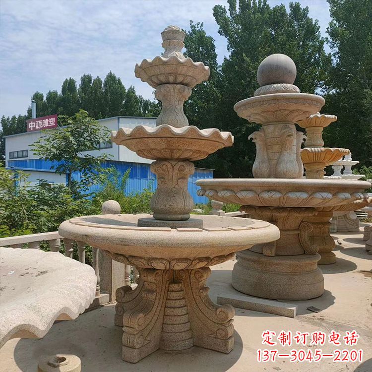 张家口石喷泉 石雕刻