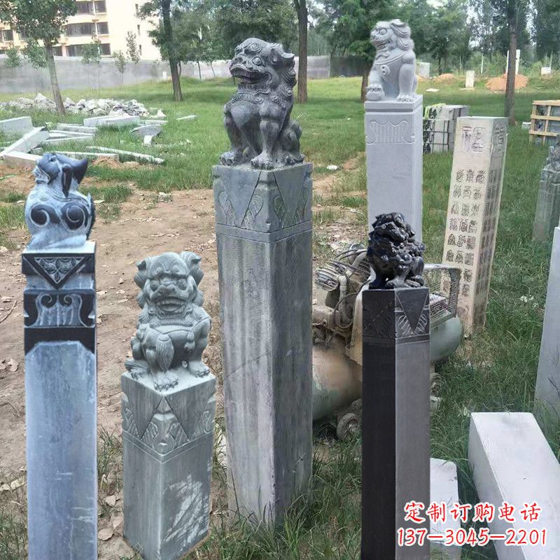 张家口石狮子拴马柱