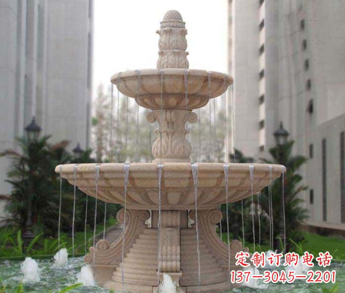 张家口双层喷泉小区石雕