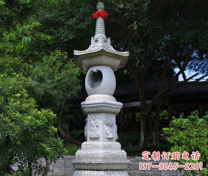 张家口寺庙景观舍利塔石雕 (2)