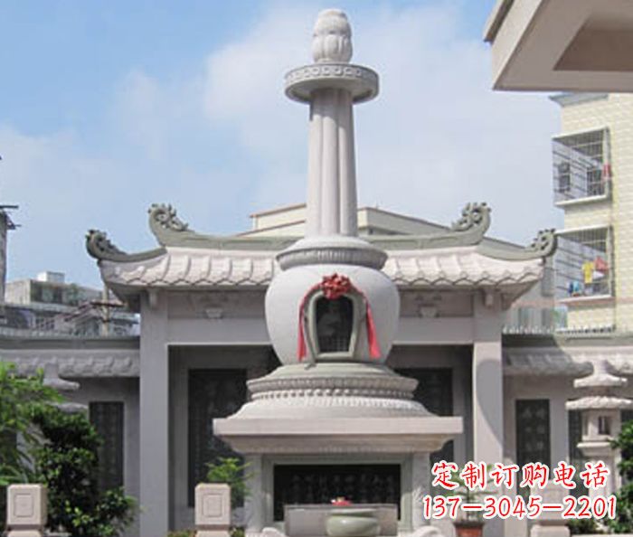 张家口寺庙景观舍利塔石雕 (4)