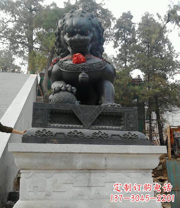 张家口寺庙狮子铜狮子雕塑