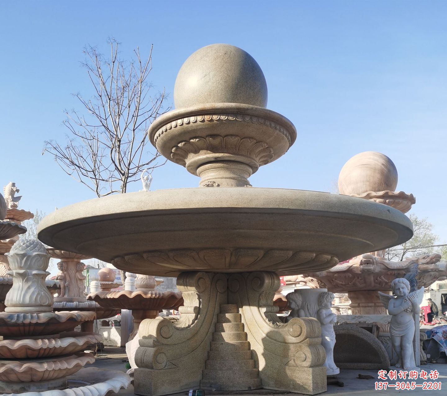 张家口松香玉大理石风水球