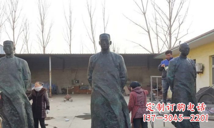 张家口陶行知人物铜雕 (3)