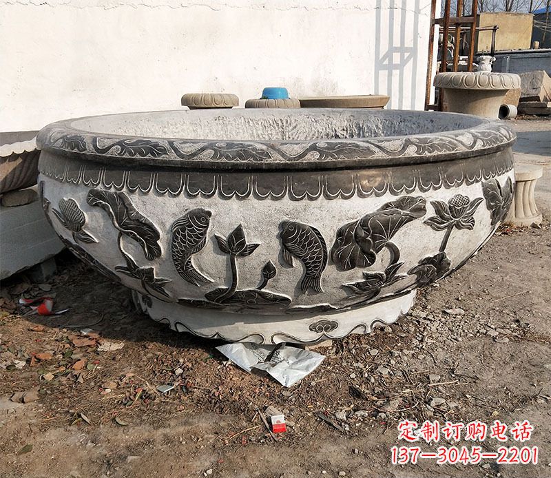 张家口庭院水缸景观石雕
