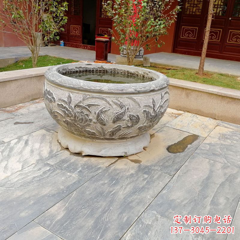 张家口庭院水缸石雕