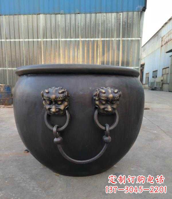 张家口庭院水缸铜雕