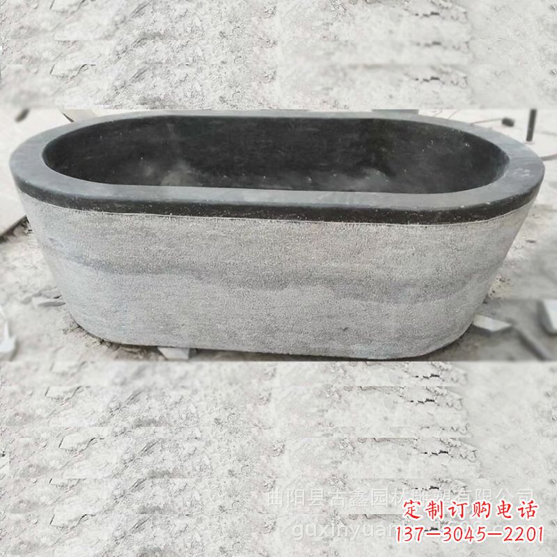 张家口庭院养鱼石雕水槽
