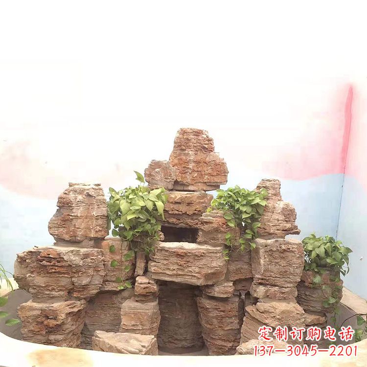 张家口庭院园林假山鱼池