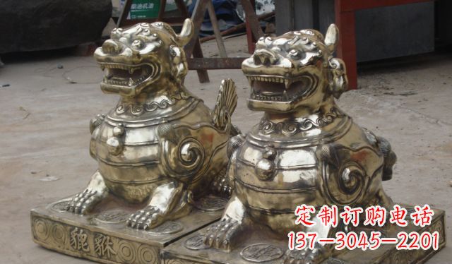 张家口庭院招财貔貅动物铜雕
