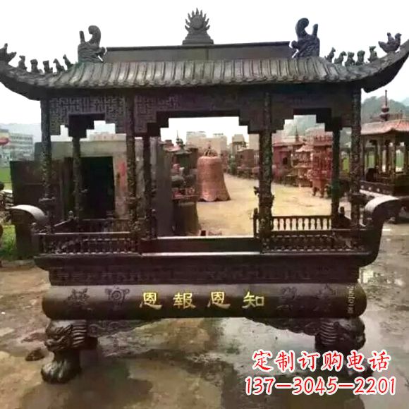 张家口铜雕纯铜香炉