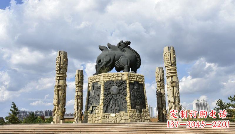 张家口铜雕大型骆驼广场动物雕塑