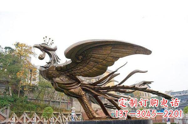 张家口铜雕凤凰