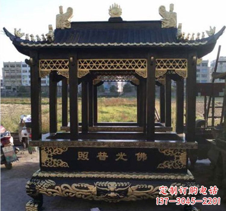 张家口铜雕佛光普照香炉