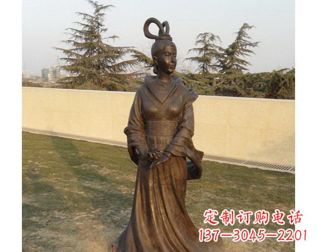 张家口铜雕古代美女人物雕塑