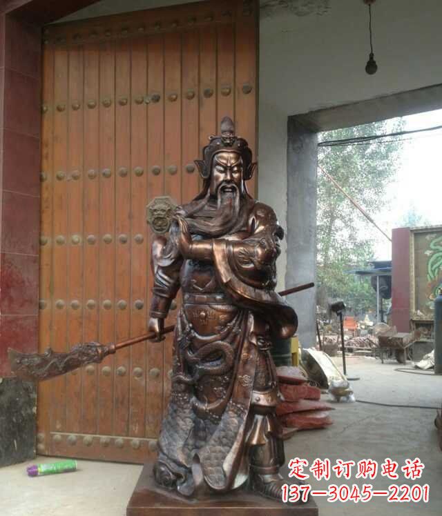 张家口铜雕关公像