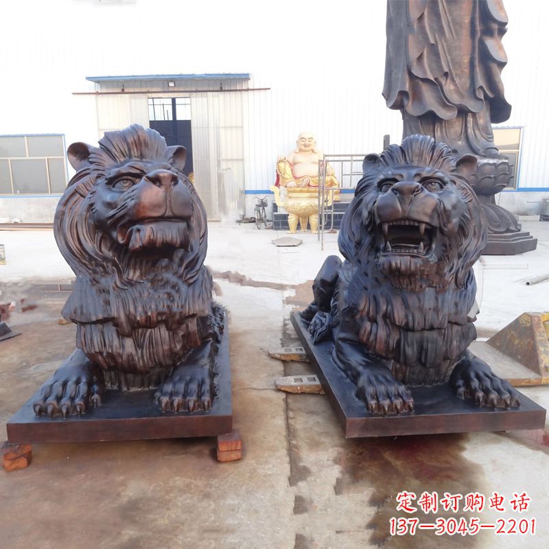 张家口铜雕汇丰狮子雕塑