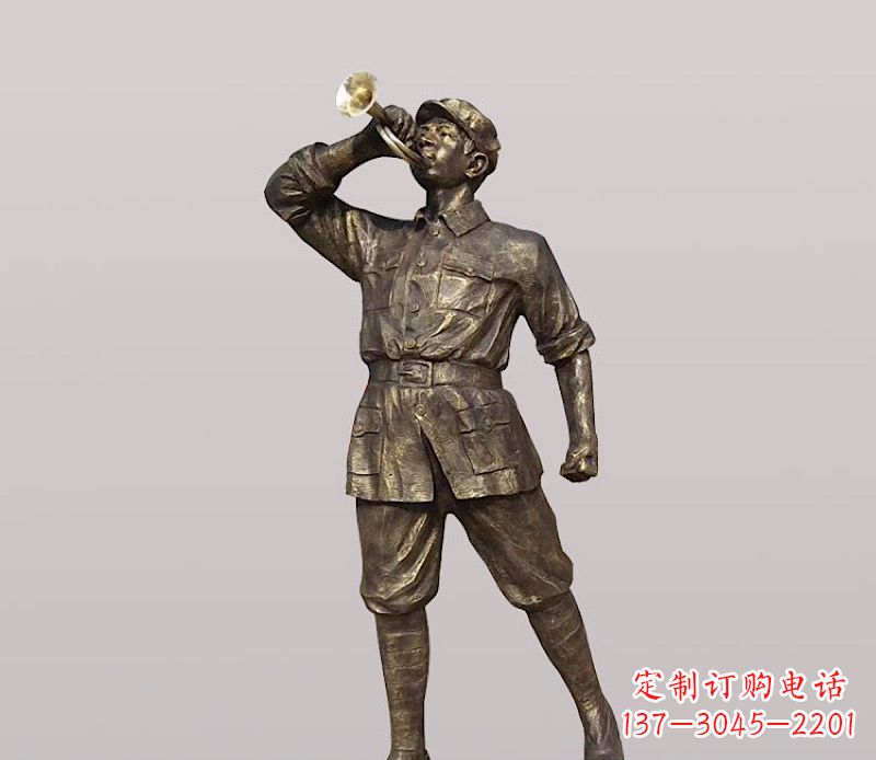 张家口铜雕解放军战士