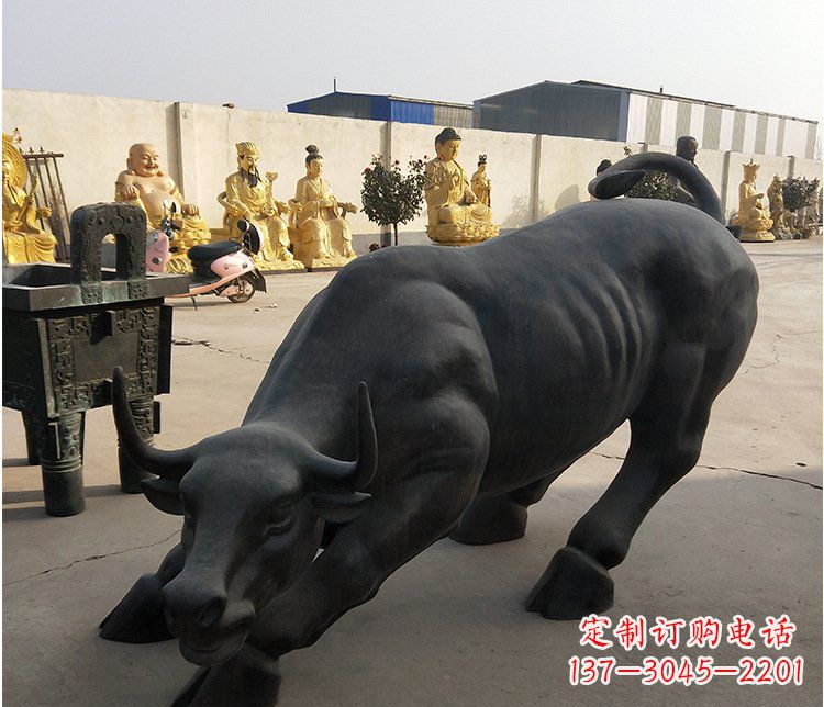 张家口铜雕牛广场动物景观摆件 (6)