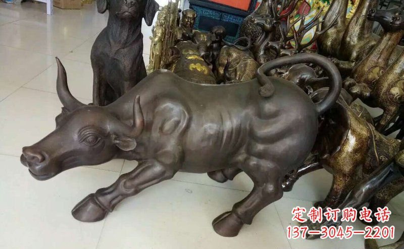 张家口铜雕牛广场动物景观摆件 (5)