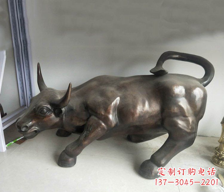 张家口铜雕牛广场动物景观摆件