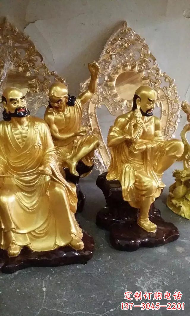 张家口铜雕十八罗汉