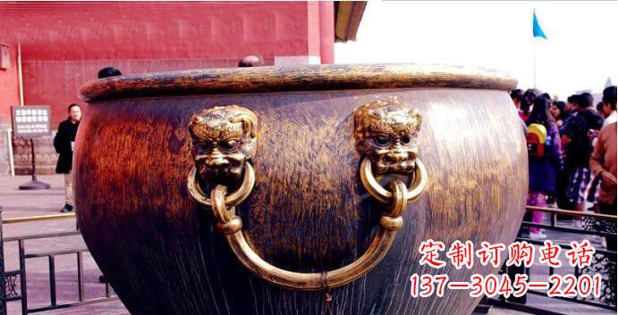 张家口铜雕水缸寺庙景观雕塑