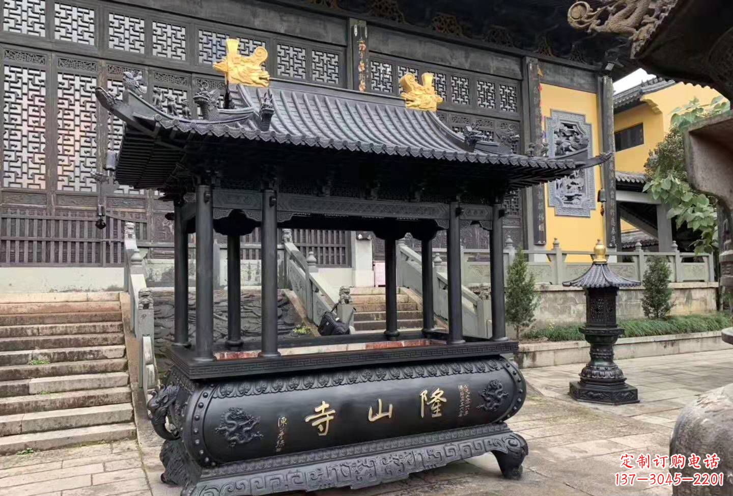 张家口铜雕香炉寺庙景观户外摆件