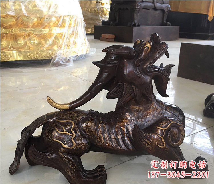 张家口铜雕招财辟邪貔貅雕塑摆件