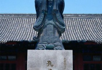 张家口传承古代文化——青铜孔子雕塑