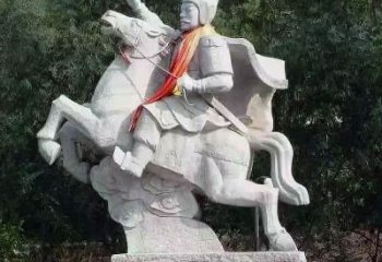 张家口神帅韩信骑马石雕塑像，领雕塑定制出精美传奇