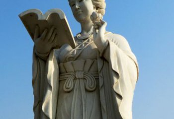 张家口十二花神之十一月山茶花王昭君汉白玉美女雕塑