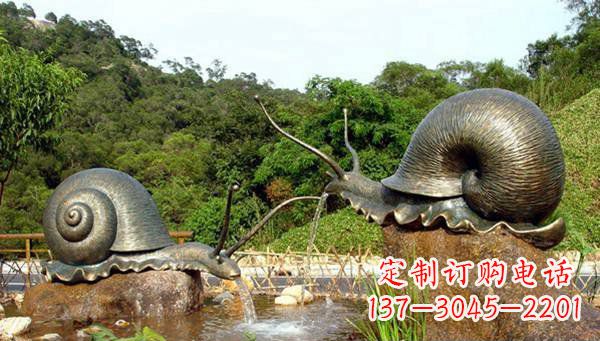 张家口蜗牛公园动物铜雕