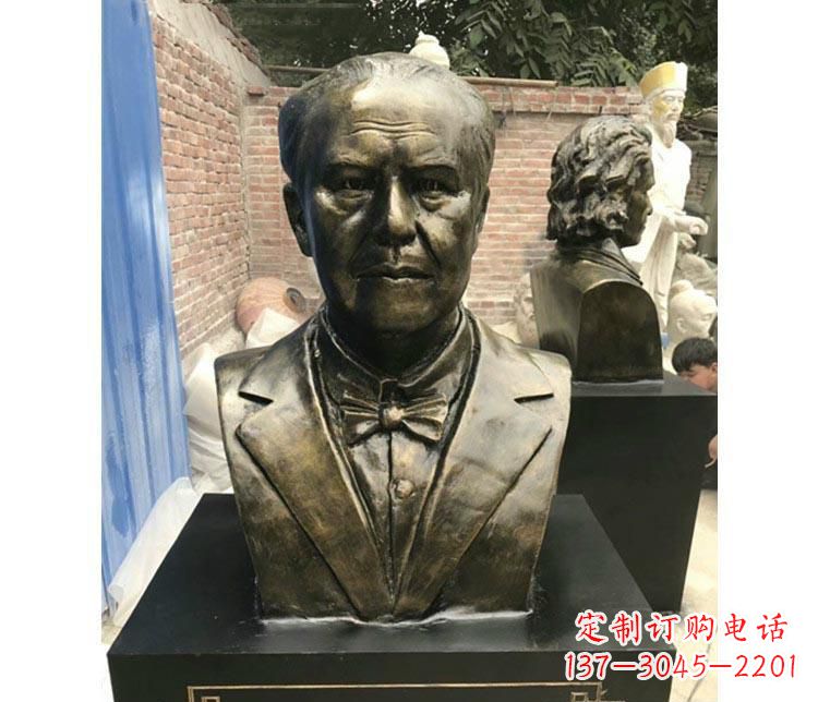 张家口西方名人爱迪生胸像铜雕