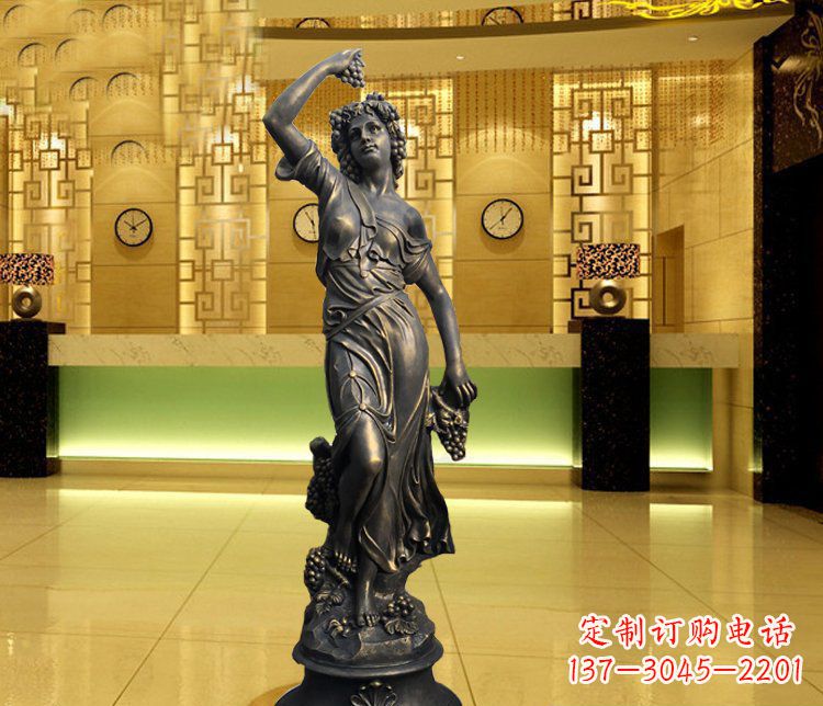 张家口西方女人别墅景观铜雕塑 (2)