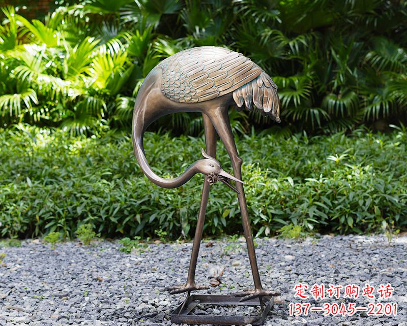 张家口仙鹤雕塑喷泉