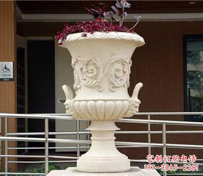 张家口小区花盆景观石雕
