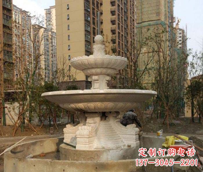 张家口小区景观大型喷泉石雕 (3)