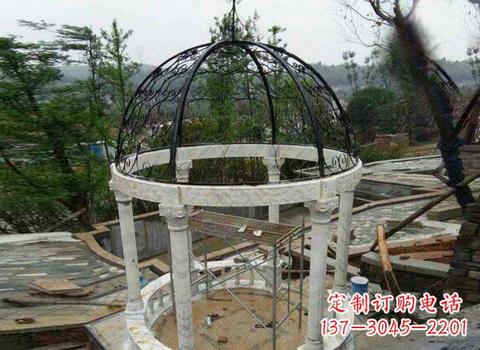 张家口小区欧式圆顶凉亭石雕