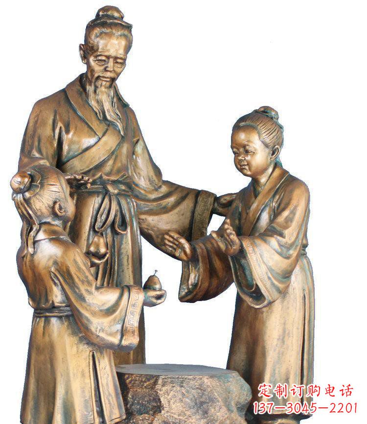 张家口校园孔融让梨景观铜雕