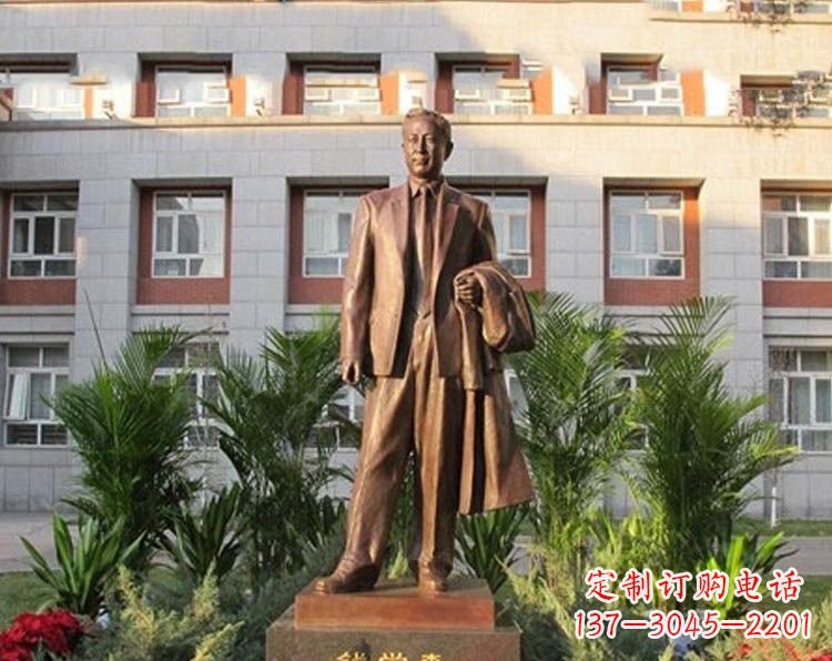 张家口校园钱学森铜雕