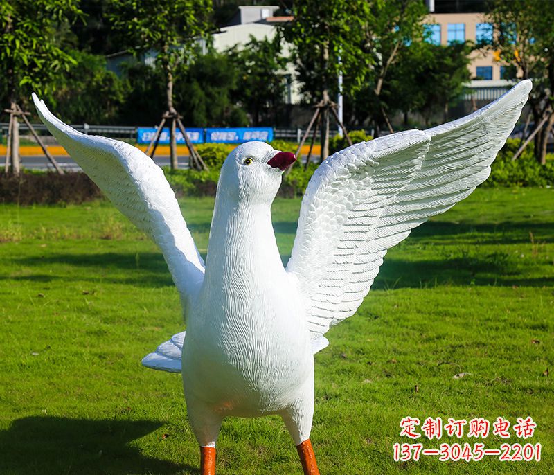 张家口新县和平鸽雕塑