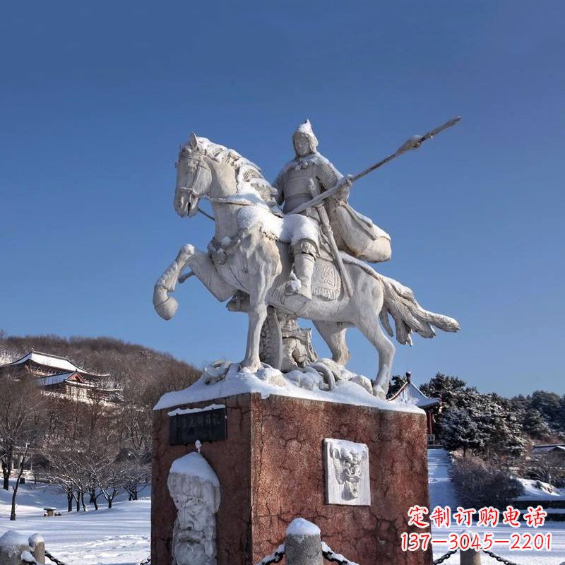 张家口薛仁贵骑马雕像-中国历史名人唐朝名将景区景观雕塑