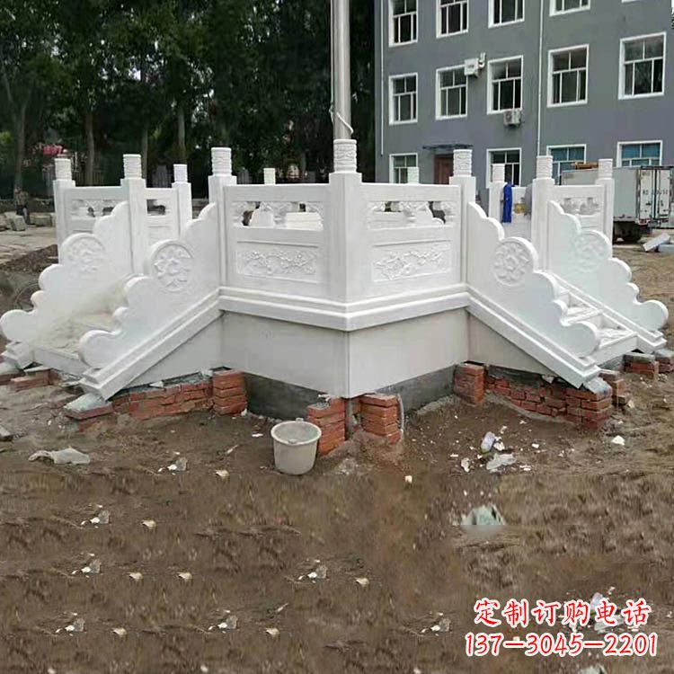 张家口学校汉白玉升旗台石雕