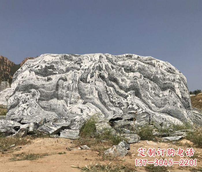 张家口雪浪石假山公园景观石雕 (2)