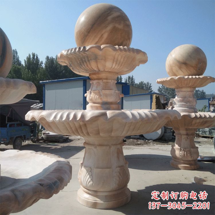 张家口一米的喷泉石雕